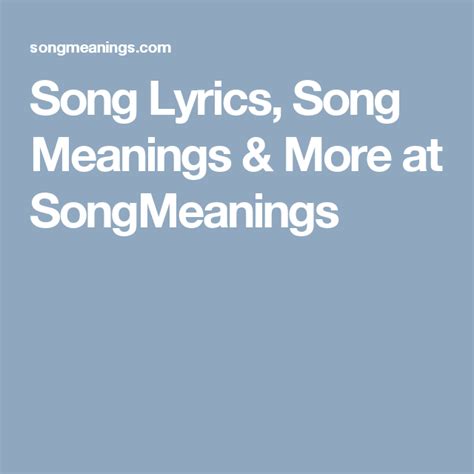 song meaninga